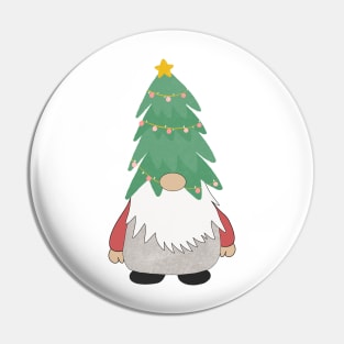 Christmas Tree Gnome Pin