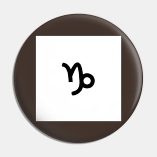 Capricorn Symbol Art Pin