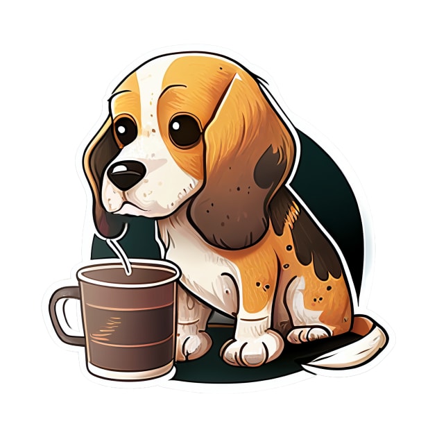 cute beagle coffee lover by MK3