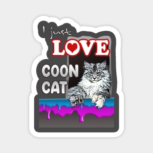 I just Love Maine Coon cat Magnet