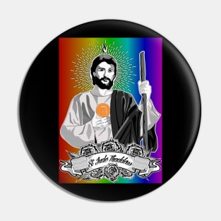 ST. JUDE THADDEUS - RAINBOW BACKGROUND Pin