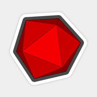 gmtrx red lawal solid icosahedron Magnet