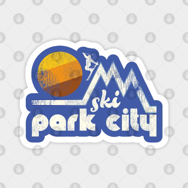 Retro Ski Park City Magnet by darklordpug