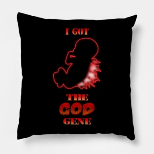 I Got the GOD Gene - Godzilla Dorsal Fetus - Red Pillow