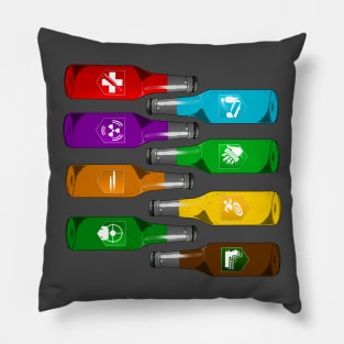 Zombie Perks Take Your Pick on Charcoal Pillow