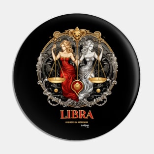 Dark Zodiac Libra: The Scales of Justice Pin