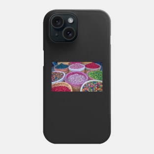 Colorful natural organic herbal tea in Marrakech, Morocco Phone Case