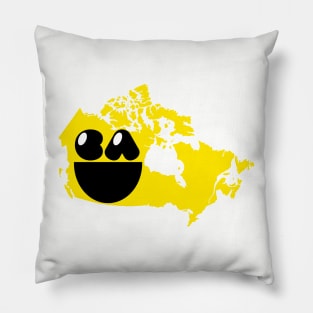 Canada Happy Places and Faces - Canada Smiling Face Pillow