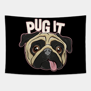 Potato Dog Sarcastic Quote Adult Humor Pug Face Tapestry