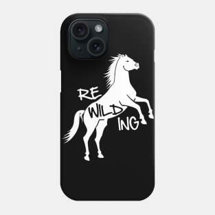 rewilding horses wildlife Phone Case