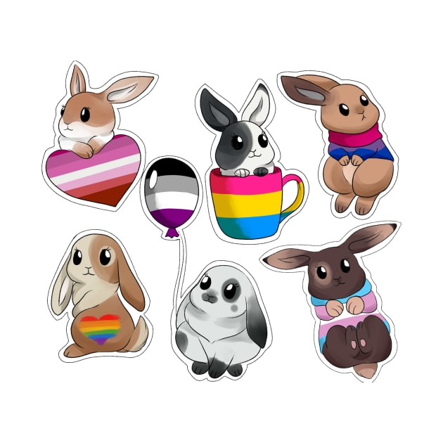 LGBT pride bunnies by gaypompeii