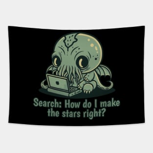 Chibi Cthulhu Programmer - How do I make the stars right? Tapestry