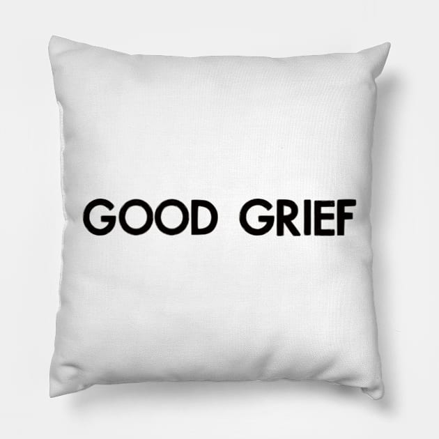 good grief (black) Pillow by nynkuhhz