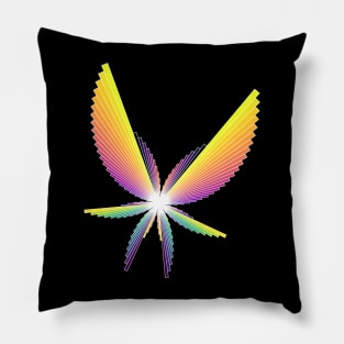 Dusk Angel Seraphim | Flying Six Wing Bar Chart Black Pillow