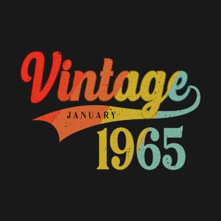 January 1965 Birthday Vintage January 1965 Awesome T-Shirt