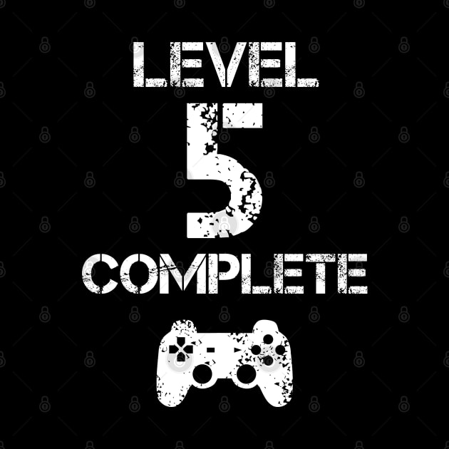 Level 5 Complete T-Shirt - Celebrate 5th Wedding - Gift by Ilyashop