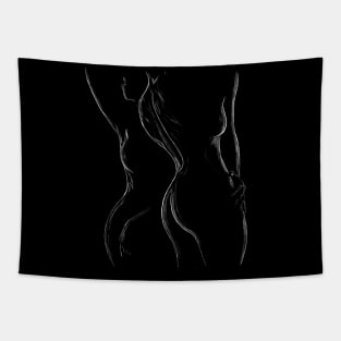 woman silhouette Tapestry