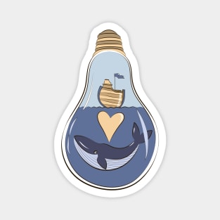 Cute cartoon killer whale illustration Magnet