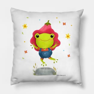 Hello Spring Frog Pillow