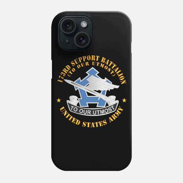 173rd Support Battalion - To Our Utmost - US Army - DUI  X 300 Phone Case by twix123844