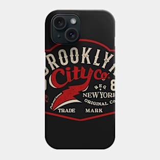 Brooklyn city co. eighties style logo badge Phone Case