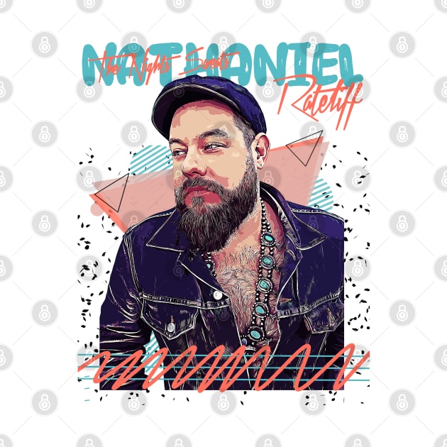 Retro Nathaniel Rateliff and The Nights Sweats /// Fan Art Design by Nandin Putri