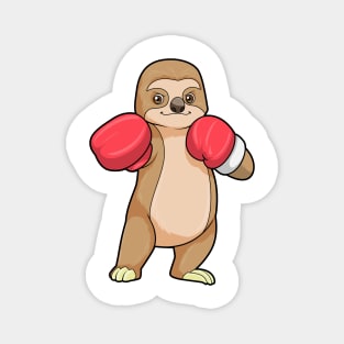 Sloth as Boxer with Boxing gloves Magnet