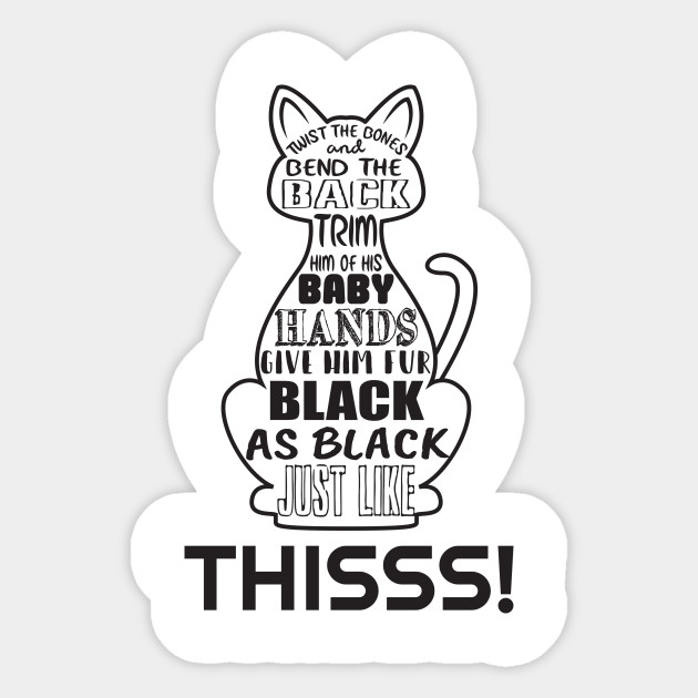 Hocus Pocus Cat Spell Cute Cats Adorable Cats Sticker Teepublic