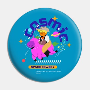 Cosmic Space Cowboy Design Pin
