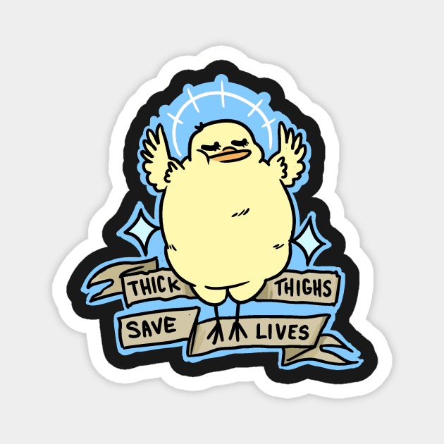 Sassy Body Positive Chick Magnet by Sabtastic