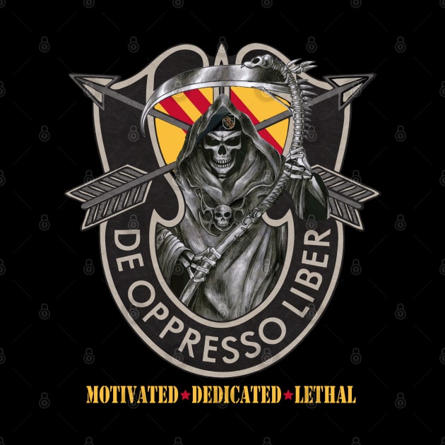 US Army 5th Special Forces Group Death Skull De Oppresso Liber 5th SFG - Gift for Veterans Day 4th of July or Patriotic Memorial Day by Oscar N Sims