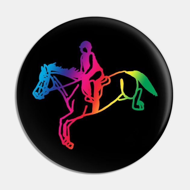 Rainbow jumping horse Pin by Shyflyer