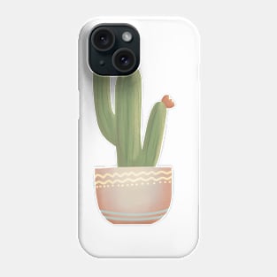 Cactus Doodle Potted House Plant Phone Case