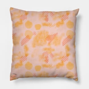 Abstract pattern with stripes, squares and clouds Pillow