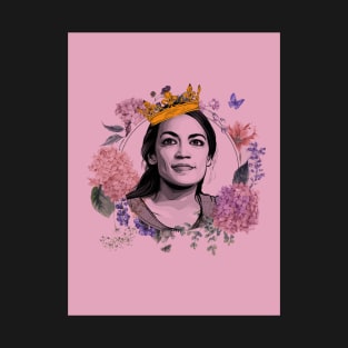 Queen AOC Alexandria Ocasio-Cortez For President! Feminist Politics T-Shirt