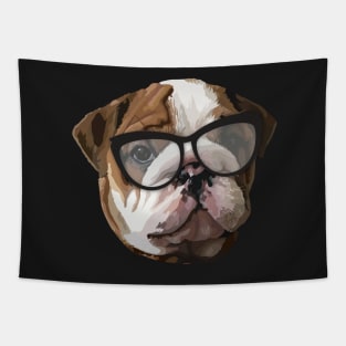 Smart Bulldog Tapestry