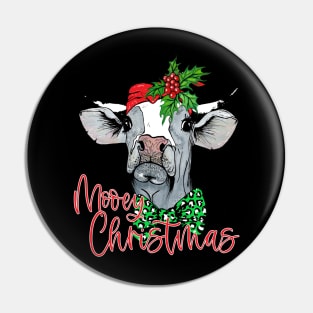 Mooey Christmas  Cow Pin