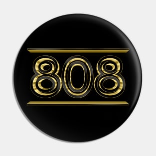 808 Drum Machine Gold Design - Electronic Music Fan Art Pin