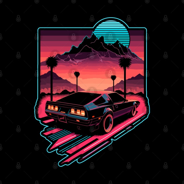 1980s Cyber Summer's Night Rider by gnarly by ChattanoogaTshirt