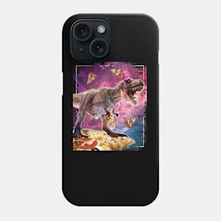 T-Rex on Space Pizza T-Shirt Phone Case