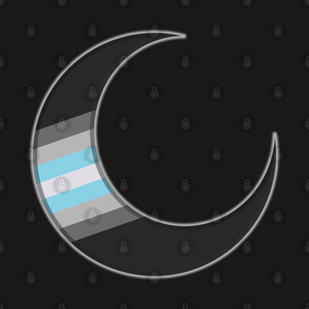 Demiboy Pride Crescent Moon by Curse Me Not