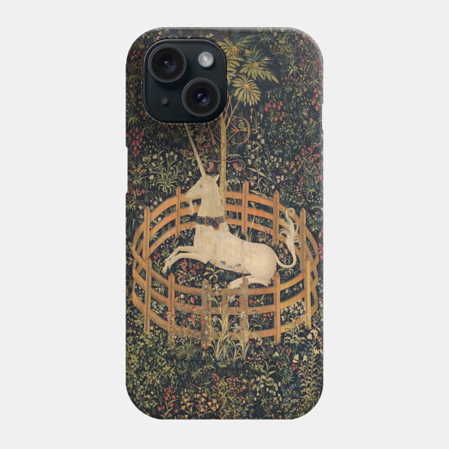 Trapped Unicorn Medieval Tapestry Phone Case by Antiquated Art