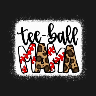 Tee Ball Mama Leopard Christmas T-Shirt