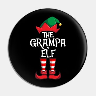 Grampa Elf Matching Family Christmas Grandpa Pin