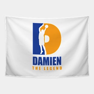 Damien Custom Player Basketball Your Name The Legend Tapestry