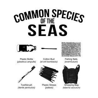 Stop Plastic Pollution Common Species of The Seas T-Shirt