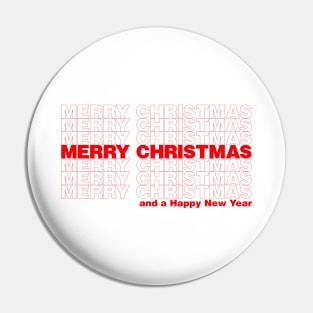 Merry Christmas Takeout Holiday Funny Pin