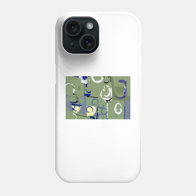 Olive Rose Abstract Field Design Phone Case by charker