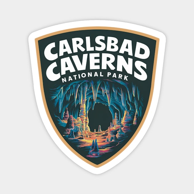 Carlsbad Caverns National Park Cave Emblem Magnet by Perspektiva