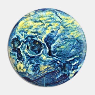 The Skull Van Gogh Style Pin